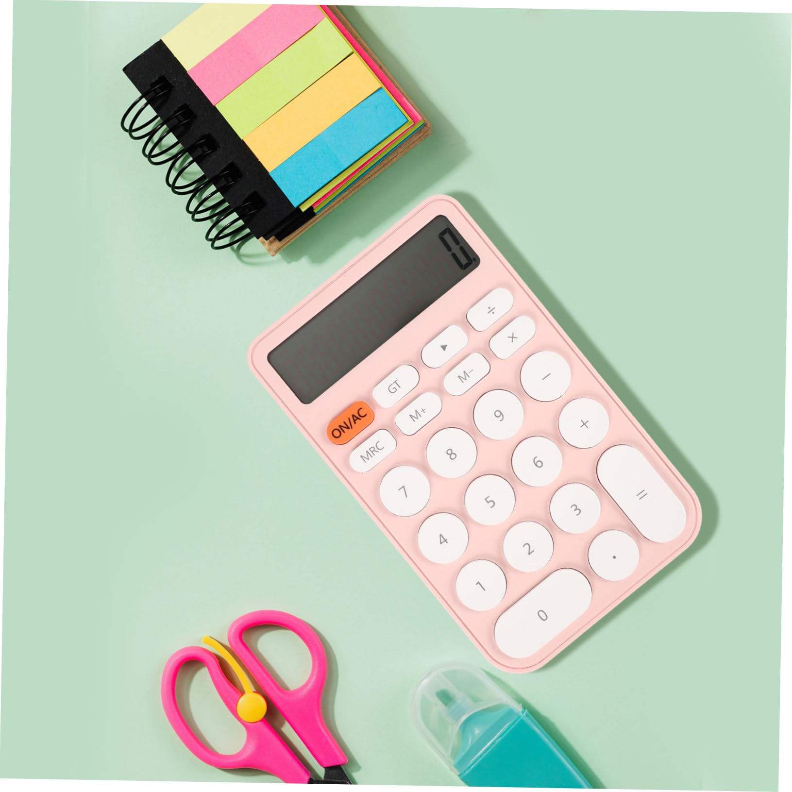 Operitacx 3pezzi Calcolatrice Portatile Colorata Per Studenti Calcolatrice Elettronica Tascabile Con Batteria Per Ufficio e Scuola Design Compatto e Leggero