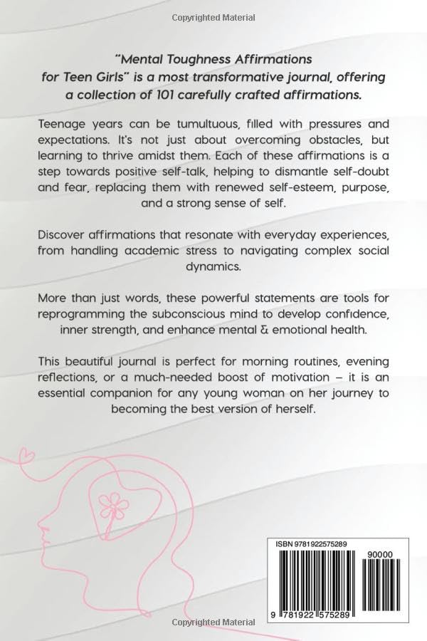 Mental Toughness Affirmations for Teen Girls: 101 Affirmations to Foster Grit, Resilience, Positive Self-Talk and a Growth Mindset for Optimal Performance and Well-Being - Image 2