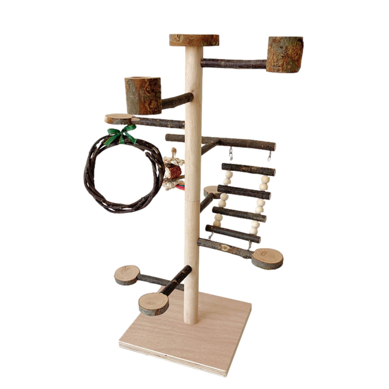 Posatoio Per Uccelli Domestici Giochi in Legno per Uccelli | Palestra per Giochi per Cacatua Per Cocorite Calopsitte Agapornis Diamanti Canarini