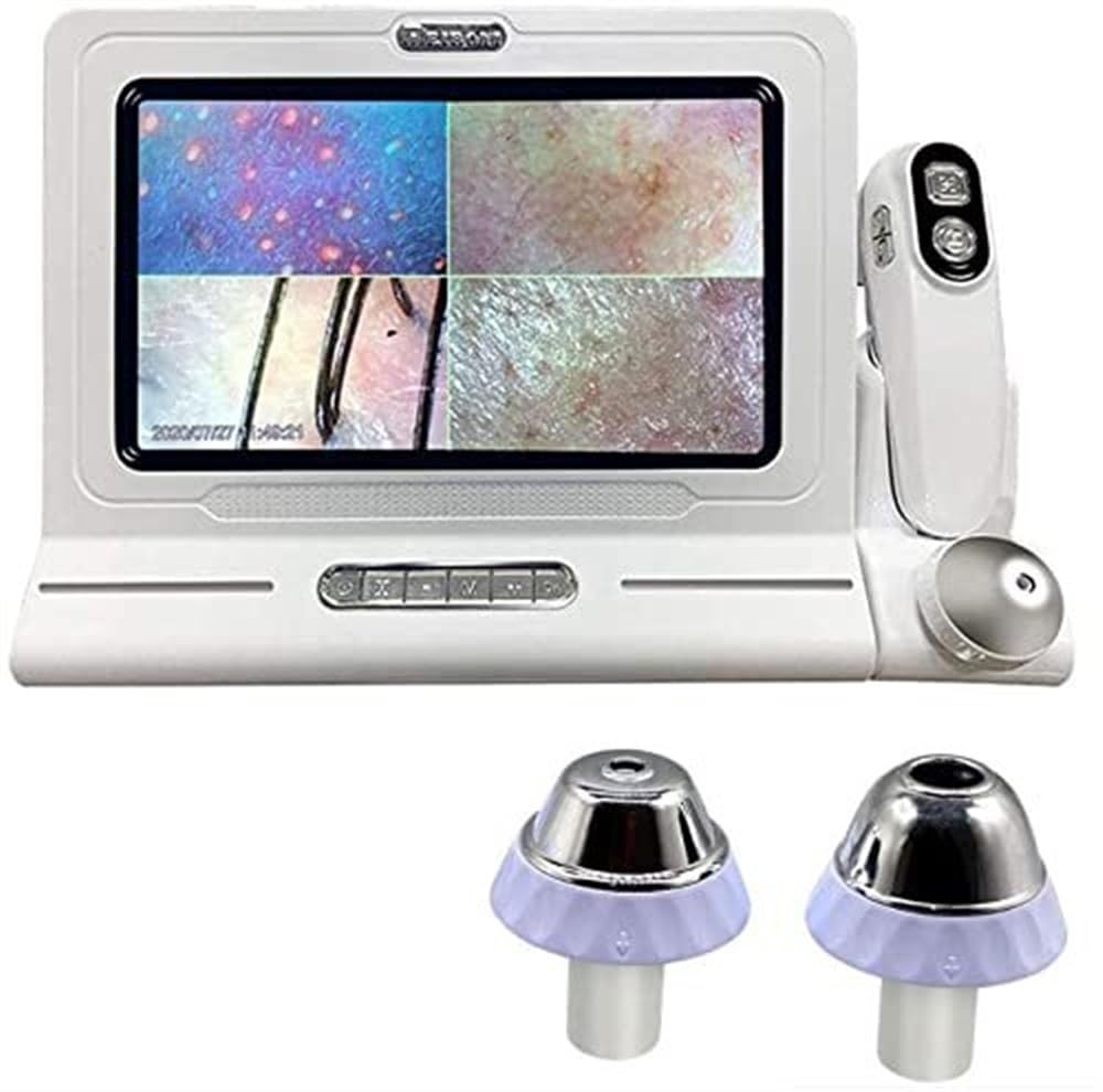 Analizzatore della salute della pelle con rilevatore del cuoio capelluto, schermo Ultra HD da 11 pollici con quattro funzioni di analisi dello spettro for la cura della pelle al microscopio, macchina