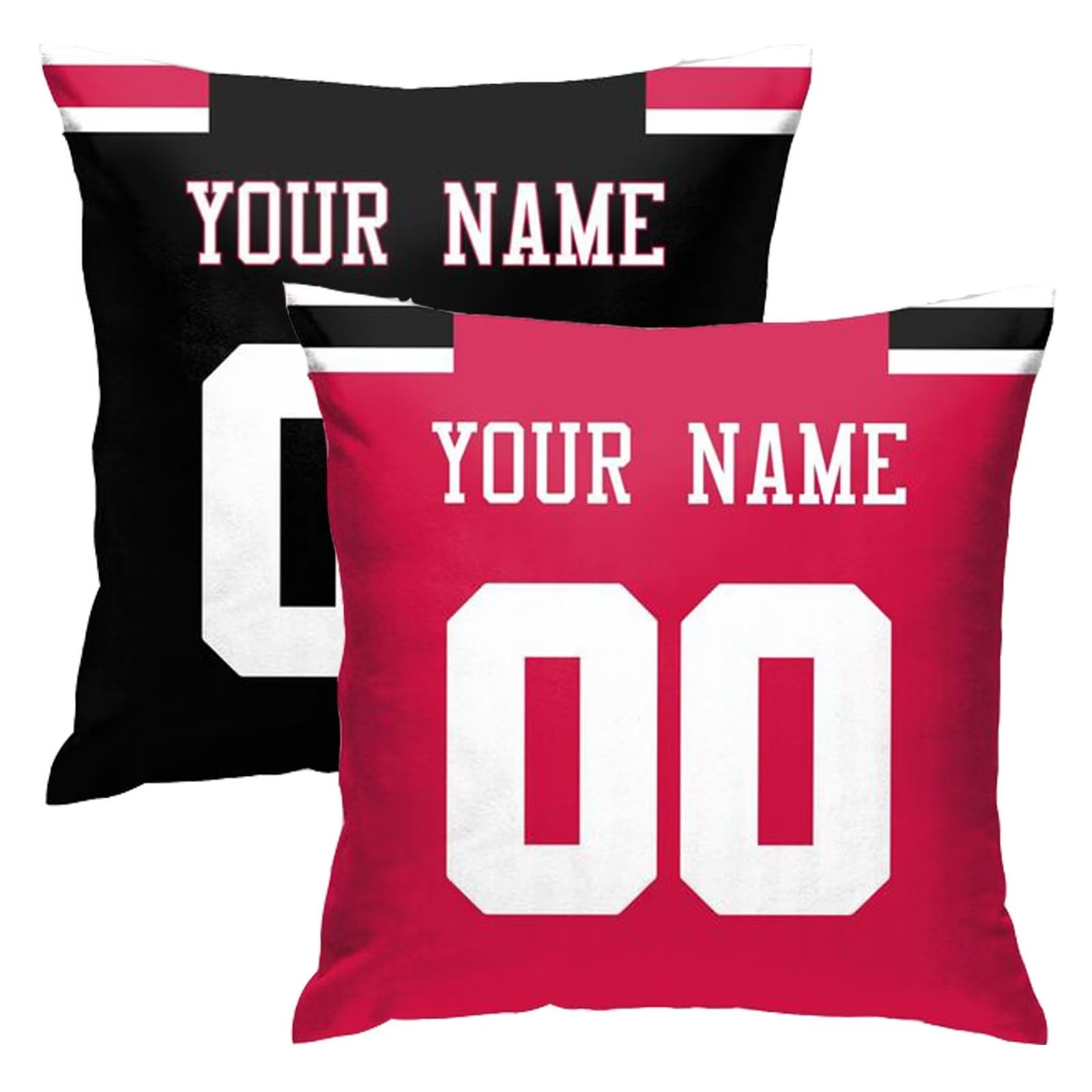 Slaccvd Custom City Throw Basketball Pillow Cases(2Packs) Personalized Design Any Name and Number 18