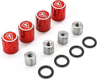 TREAL 1.9 Wheel Center Caps M4 Nuts(4P) for 1/10 RC Crawler TRX4 Axial SCX10 III SCX10 II Capra (Red)
