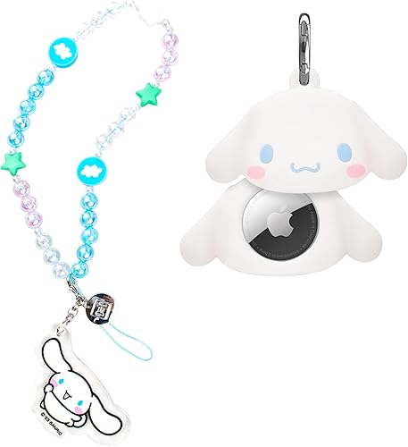iFace Cinnamoroll - Correa de muñeca con cuentas y funda AirTag con mosquetón