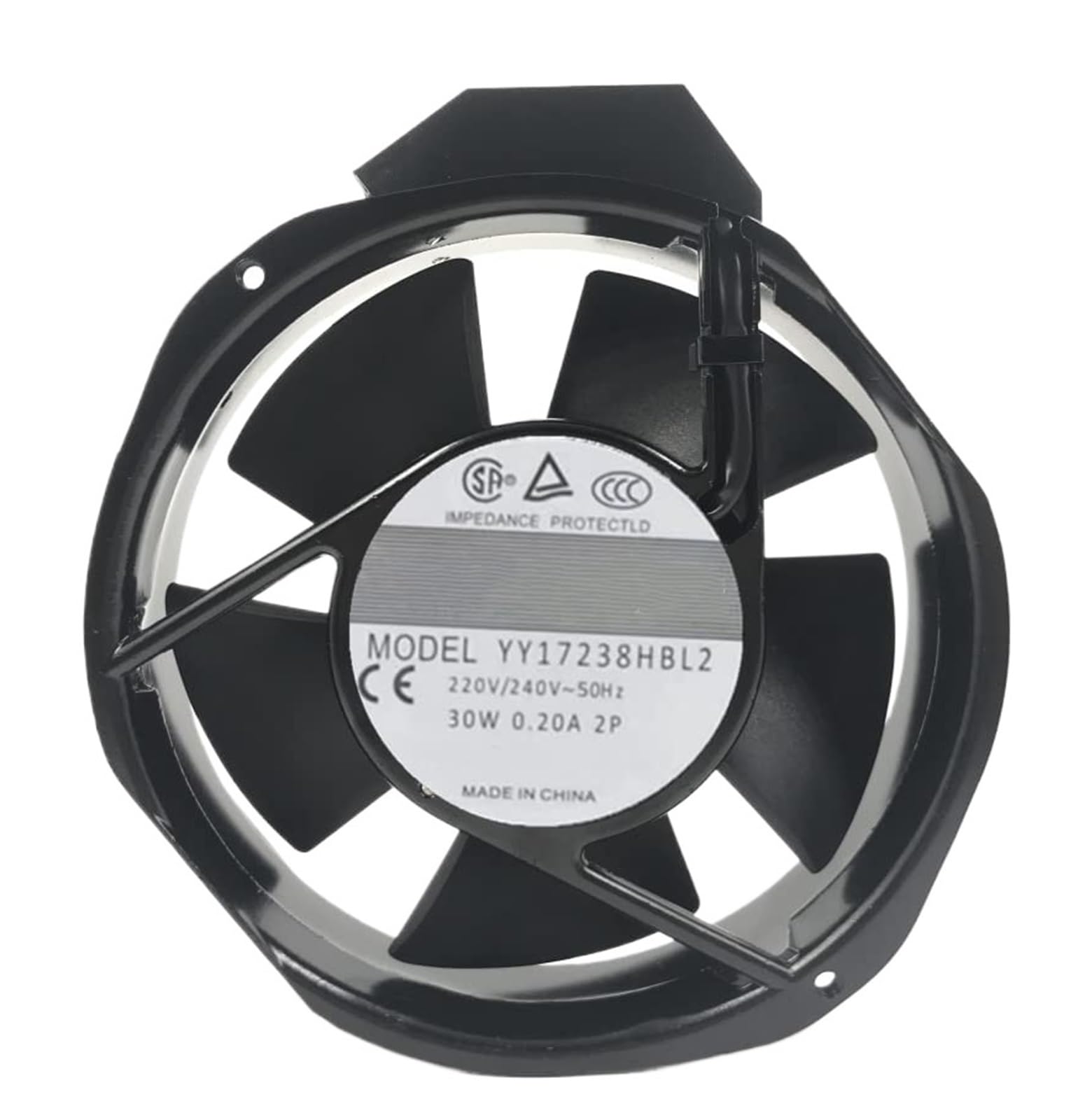 FSBNMNXPQ Cooling Fan YY17238HBL2 AC 220V/240V 50HZ 0.20A 30W 17cm 17238 172 * 150 * 38mm 2-Wire