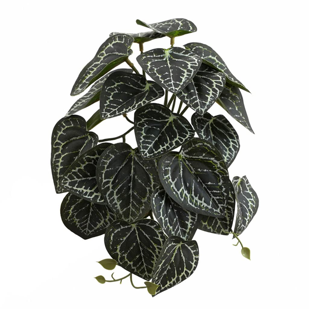SHUIXIN Reptile Decor - Reptile Plants Tropical Realistic Leaves Terrarium Tank Plant for Bearded Dragons Tortoises Tree Frogs Multiple Options