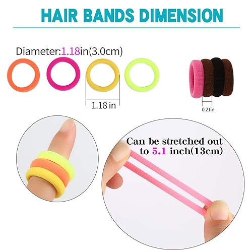 Miniatura 4 de 120 Pcs Baby Hair Ties, Cotton Toddler Hair Ties for Girls and Kids, Multicolor Small Seamless Hair Bands Elastic Ponytail Holders(15 Colors)