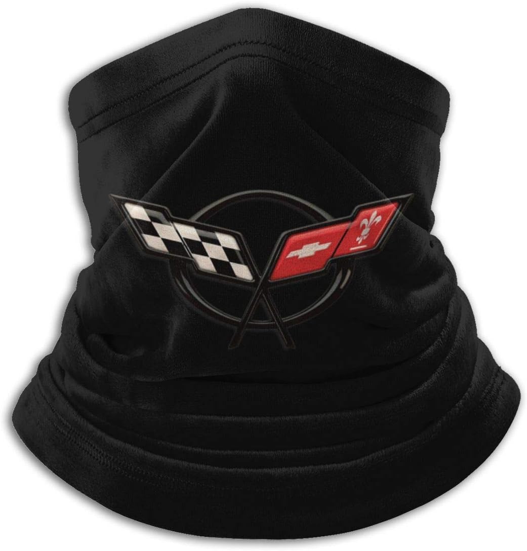 WlQshop Neck Gaiter Warmer Windproof Mask Fleece Headwear Corvette Logo For Winter Men Women Walking Skiing Motorcycling