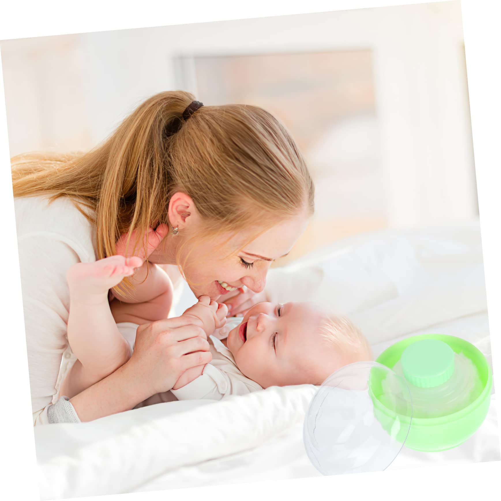 AUTSUPPL Mini Powder Puff Boxes Jumbo Talc Baby Powder Puff Containers Handle for Loose Powder Body Powder Easy Refill Portable