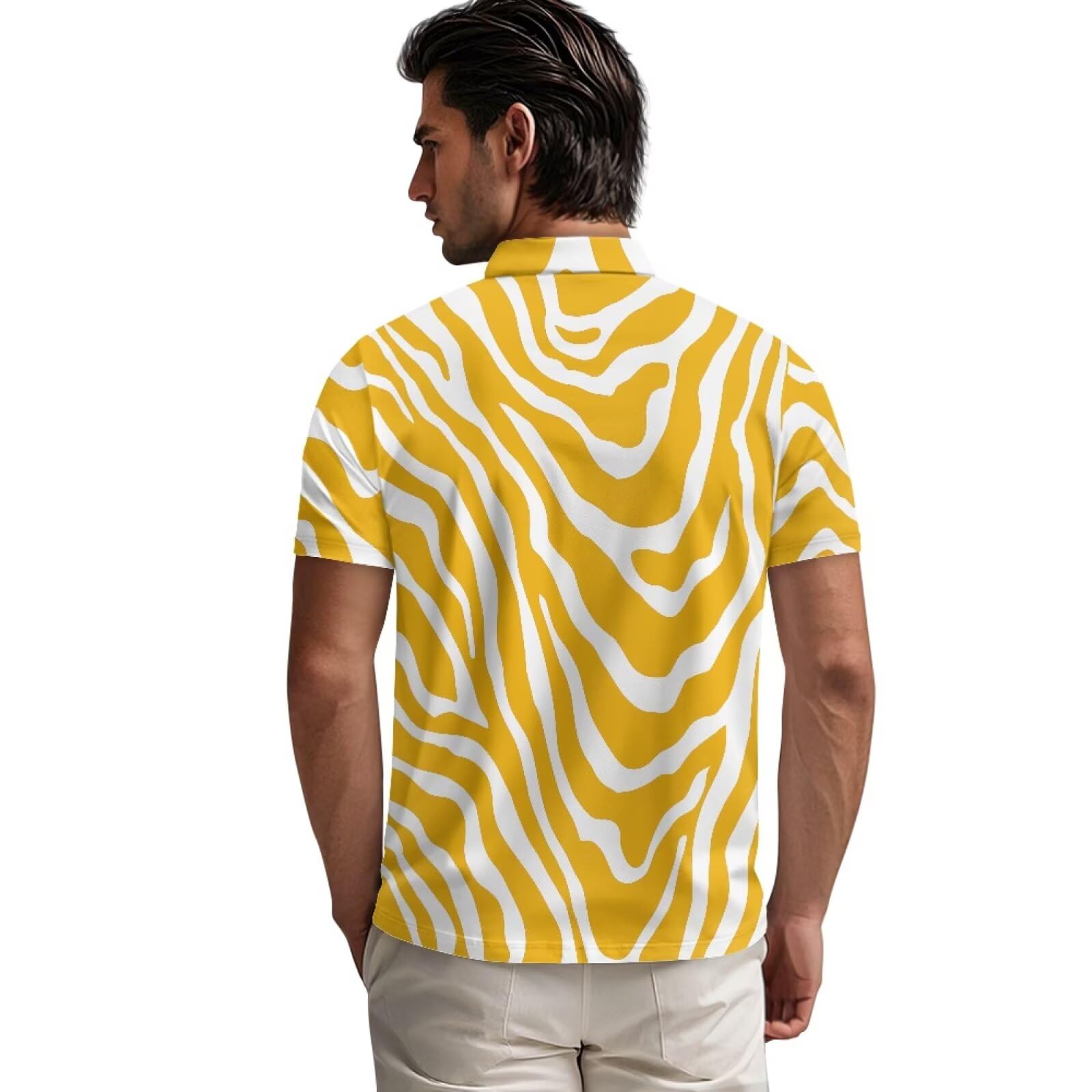 Herren Sommer Poloshirts Slim Fit Golf Shirts Casual Top Kurzarm T-Shirt Beachwear für Business Urlaub