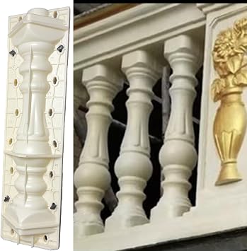 Prefabricated ABS Balcony Mold,Concrete Balustrade Mold Concrete Formwork for Outdoor Construction, DIY Home Improvement, Easy Installation and Reusable Design Style 12