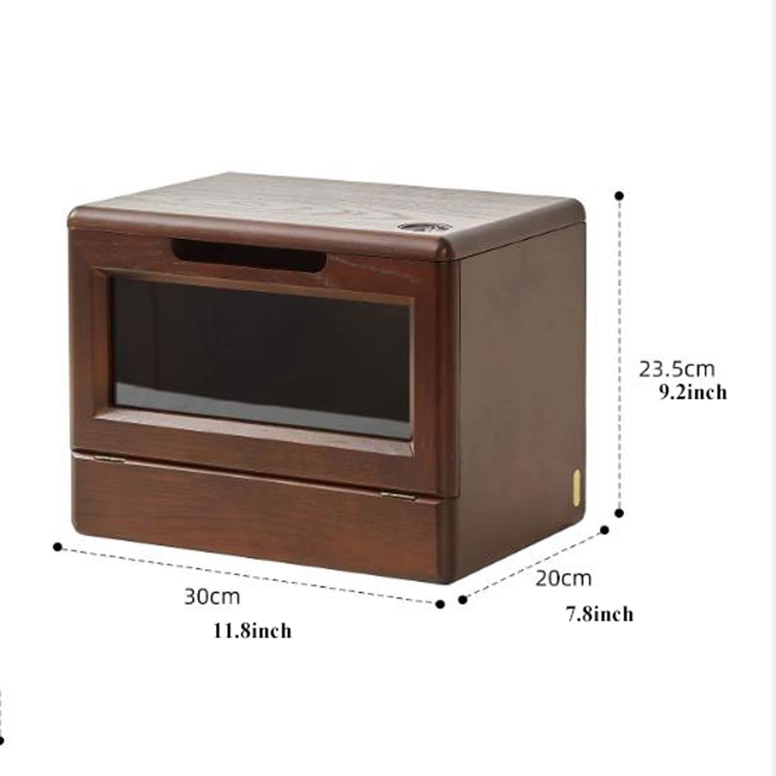 Organizzatore per Cosmetici in Legno, Organizer per Trucchi, Organizer per Cosmetici di Grande capacità, Organizer e Contenitore per Trucchi con Specchio, Organizer per Trucchi per vanità PE