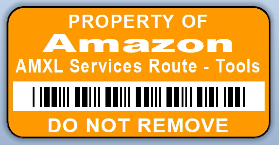 1.5" x .75" Heavy Duty Metalized Polyester Tool and Equipment Asset Tags with 3M Hi Strength Adhesive. Custom Tags for Use by Amazon (Roll of 100, Orange)