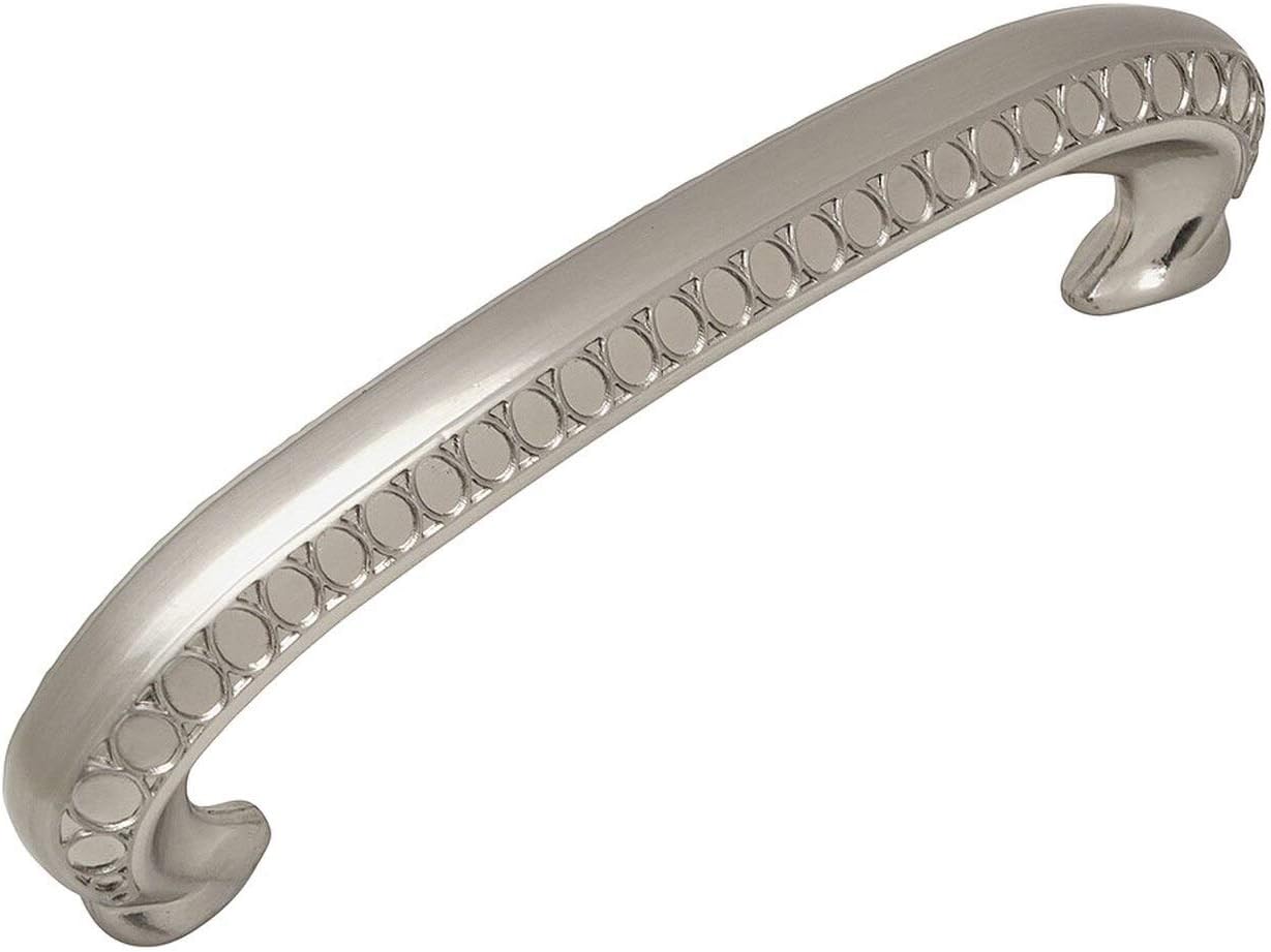 Cosmas 10 Pack 7177SN Satin Nickel Cabinet Hardware Handle Pull - 3-3/4 Inch (96mm) Hole Centers