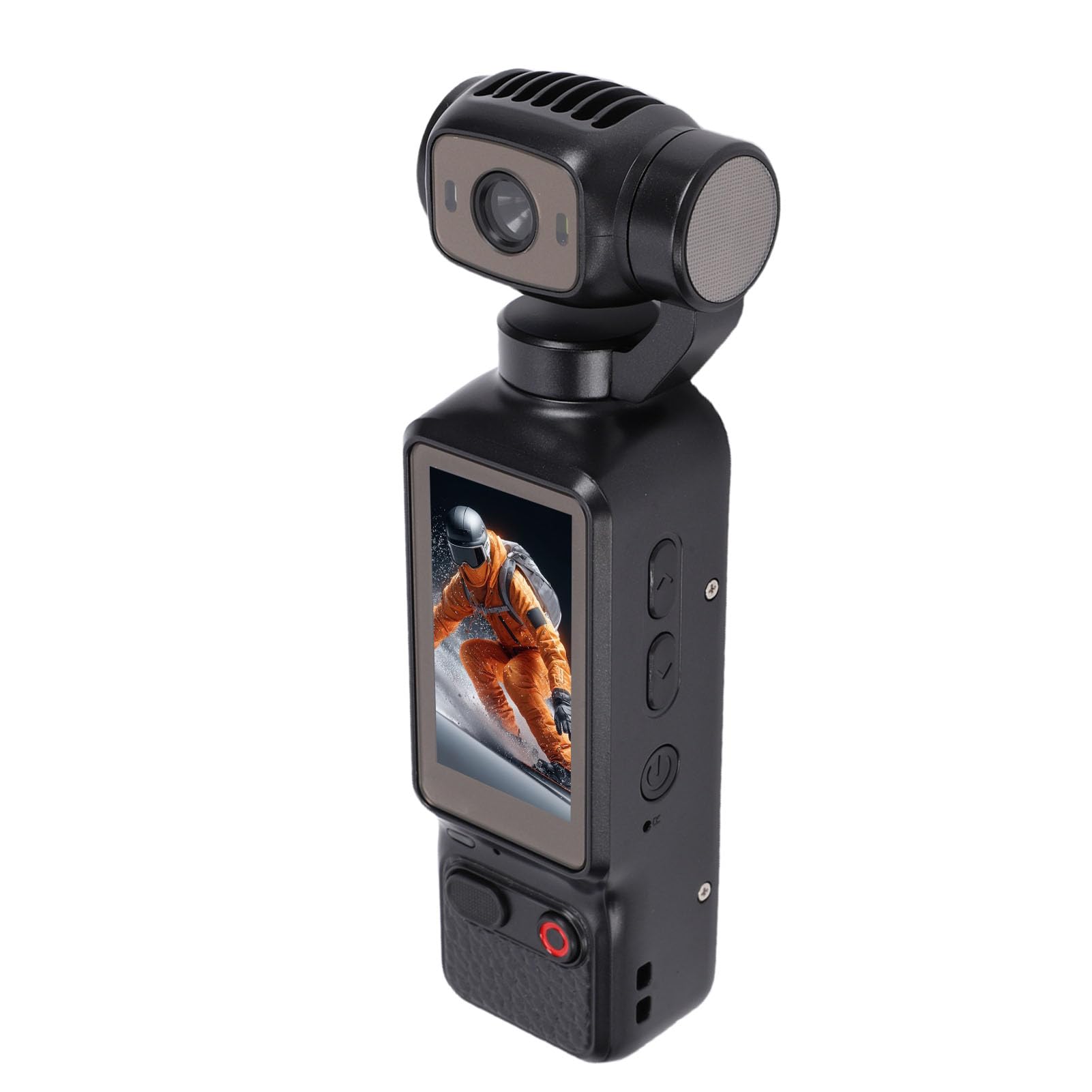 Asixxsix Fotocamera per Vlogging 4K con Obiettivo Rotante (BLACK) | Schermo da 1,97 Pollici, Batteria da 1800 MAh, Motion Time Lapse, Zoom Digitale 4x, Luce di Riempimento LED a Bassa