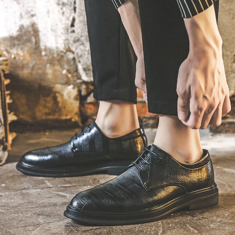 Chunky Oxford Mens Brown Dress Shoes Formal Party Shoes for Men Formal Platform Classic Shoes Men3