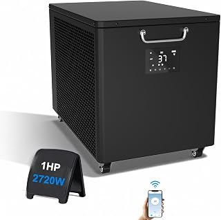 Upgraded 2720W Ice Bath Water Chiller for Cold Plunge Tubs,1HP Hot & Cold Mode Machine with Built-in Filter & Circulation Water Pump,Schedule Timer,Remote Control,Ideal for Cold Therapy Recovery