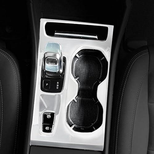 Compatible con Volvo XC40 2018-2021 LHD, Moldura de portavasos de automóvil, ABS antiarañazos para consola de agua, marco de cubierta de marco