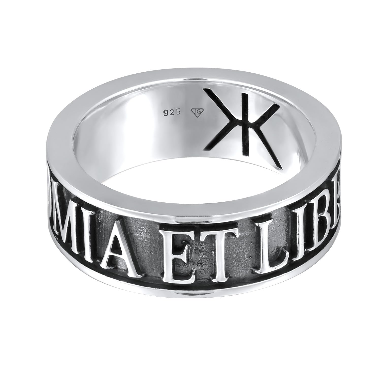 Kuzzoi Herrenring 8 mm Silber 925 Silber Silberring Herren mit Schriftzug