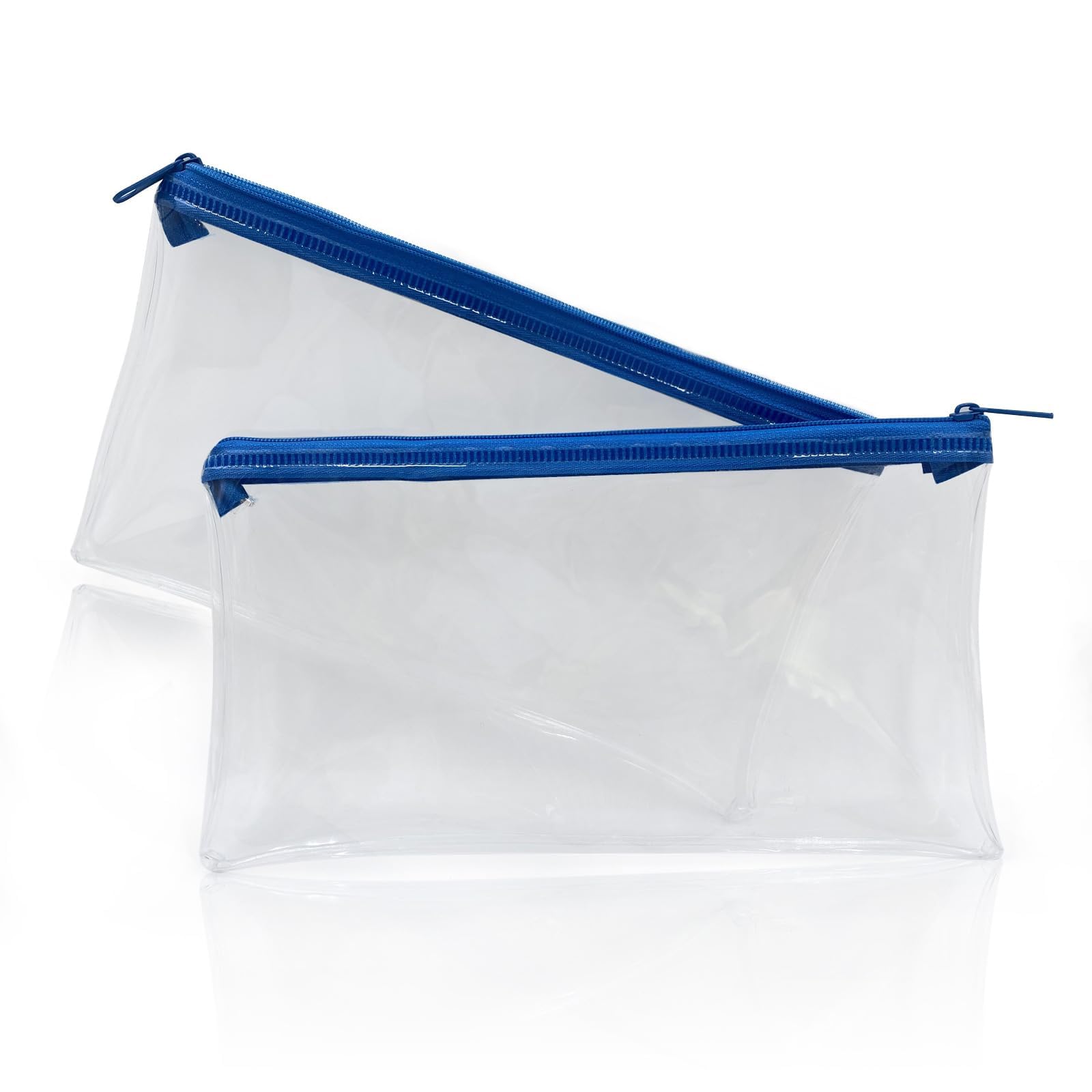 6 Astucci Trasparenti Per Esami In PVC Con Cerniera | 22x12 Cm Per Scuola E Ufficio