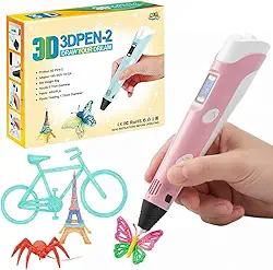 Caneta 3D com Impressão p/Arte Brinquedo Presente Infantil Profissional Rosa