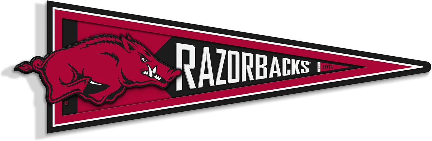 YouTheFan NCAA 3D Wall Pennant, precision-crafted, unique shape made of multiple layers, ready-to-hang, officially licensed and stylish addition for ultimate team fan