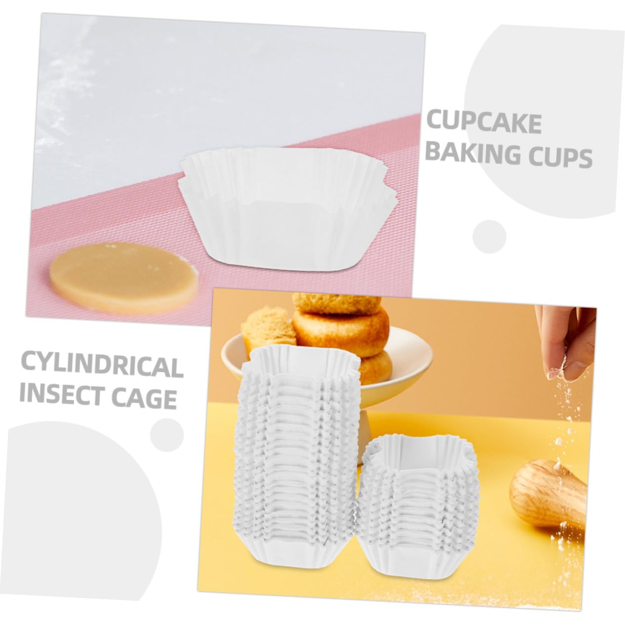 SOLUSTRE 2000piezas Taza de Pastel Cuadrada para Cupcakes y Muffins Unidades de Envoltorios de Papel Portátiles para Fiestas y Suministros de Panadería Medianos