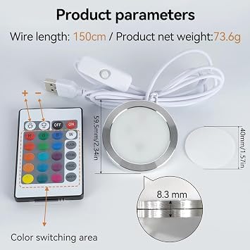 LED Lamp Kit for Lab with USB Cable 3D Printer Accessories 3D Printer Parts Print LED Night Lamp Kit Accessories Decoration
