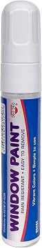 Cosco Window Paint Marker, for Car Windows, Mirror, Storefront Window, Wedding, Parades and Party Decorations, White Ink 098179