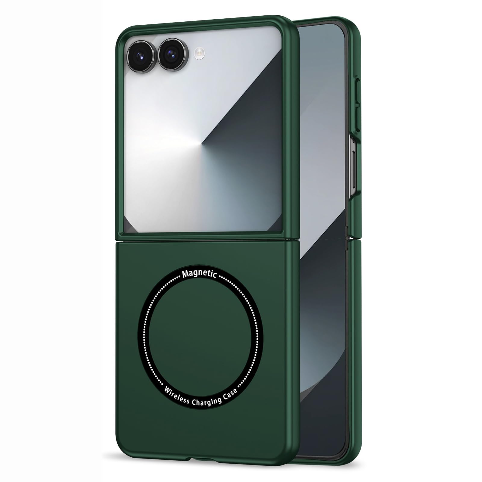 LUOTANL Magnetic Case for Samsung Galaxy Z Flip 8, Wireless Charging Shockproof Frosted Anti-Slip Grip Hard Shell,Bronze,Flip 8