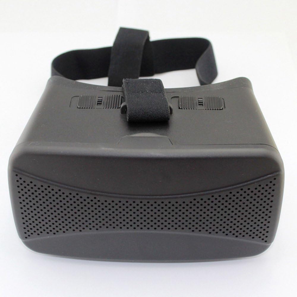 VR Virtual Reality 3D Video Movie Game Glasses Helmet with Magnet For 3.5~6 inch Smartphones,Adjustable Pupillary Distance, Elastic Band, Large view window (Black)