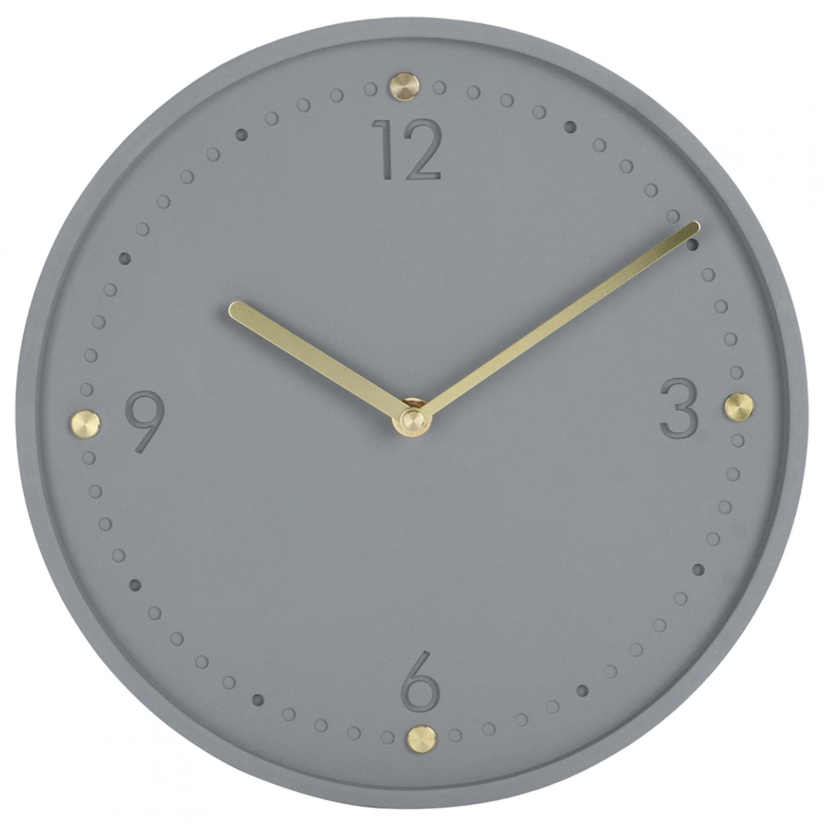 Wall Clock, GEEKCOOK Cement Simple Decorative Wall Clock for Office Home Living Room Bedroom Kitchen