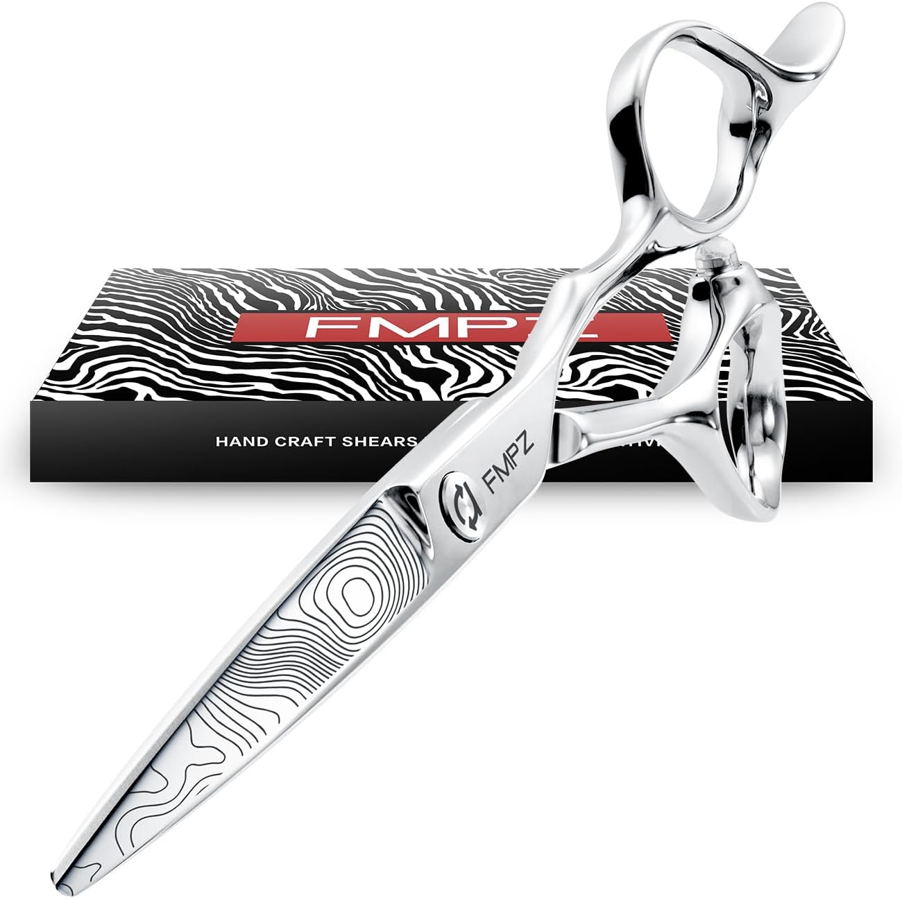 Hair Cutting Scissors Professional, 6" Barber Scissors, Hair Cutting Shears with 440C Steel - 60HRC Hardness Extremely Sharp with Ergonomic for Salon & Home Use - Water ripple Style