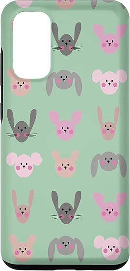 Amazon Galaxy S かわいいかわいいキャラクターピンクピギーバニーウサギの顔 グリーン スマホケース 家電 カメラ オンライン通販