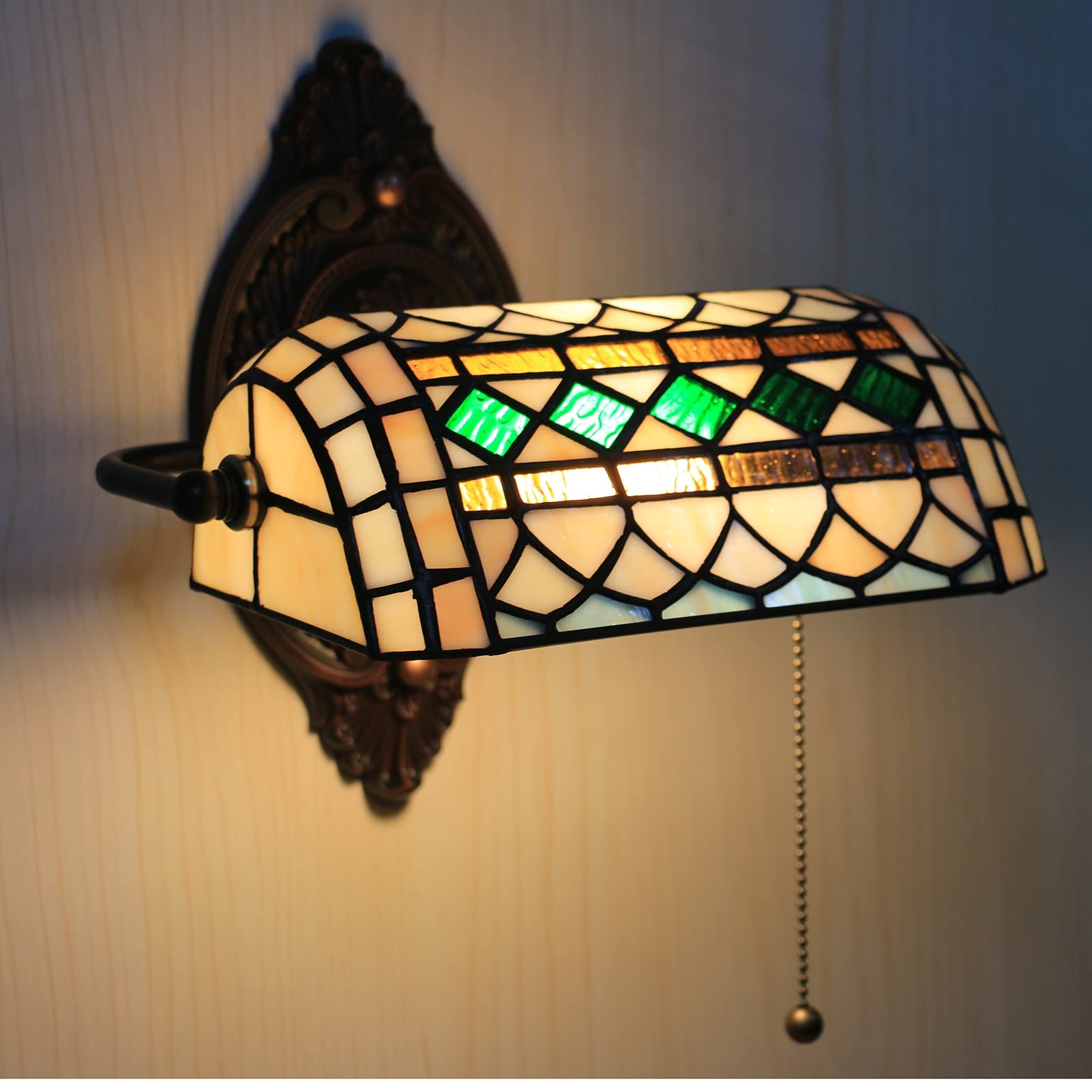 Uziqueif Wall lamp inside vintage, wall lamp with switch, 10 inch tiffany wall lamp, wall lamp inside, reading lamp wall mount, E27 wall sconce lighting decor,J