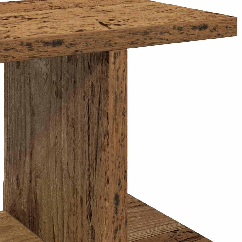 Wandregale 2 STK. Altholz-Optik 105x18x20 cm Holzwerkstoff | Multifunktional, Wohnzimmer Büro Arbeitszimmer, Feuchtes Tuch Reinigung, Flexible Anordnung