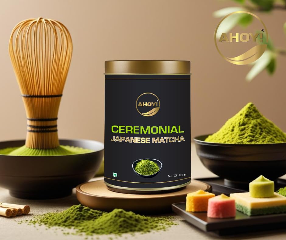 Ahoy! Japanese Matcha Green Tea Powder | Ceremonial Grade Luxury Matcha | First Harvest 100% Authentic | Imported From Japan | 100gm - Image 2 thumbnail