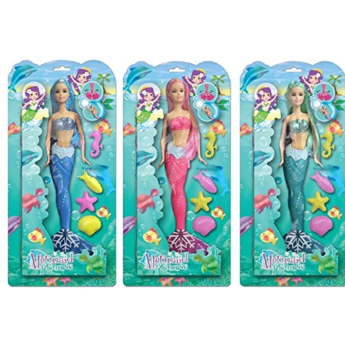 Preisvergleich Produktbild Atemberaubende Little Mermaid Dolls - Prinzessinnen mit Meerestieren - 1 Ausgewählt Bei Random
