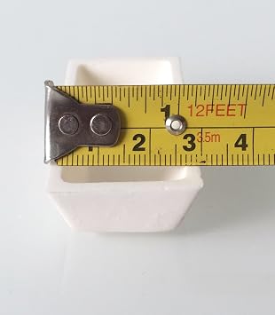 OTOOLWORLD 99.3% Alumina Crucible Al2O3 Assay Crucible for Lab Laboratory Industry (60x30x15MM)