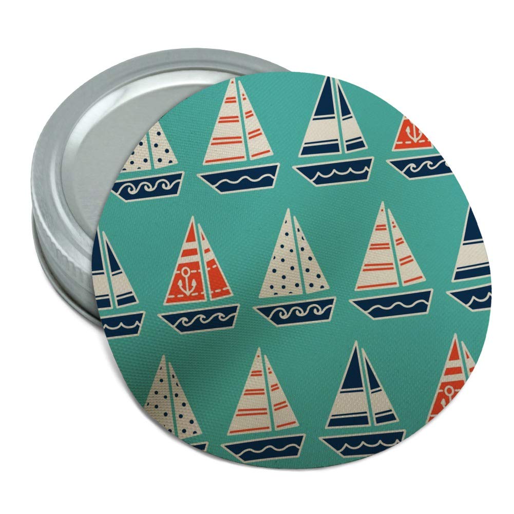 Cute Sailboats Pattern Round Rubber Non-Slip Jar Gripper Lid Opener