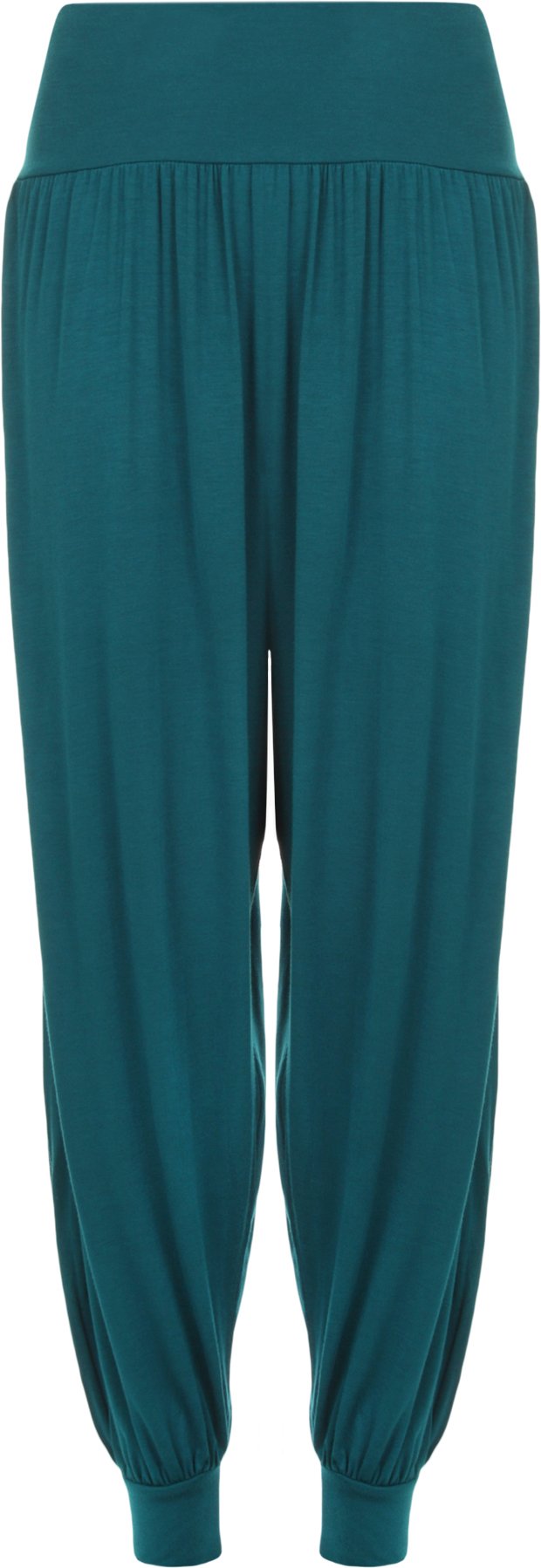 WearAll Ladies Plus Size Harem Trousers Womens Full Leggings Stretch Pants Teal 8-10