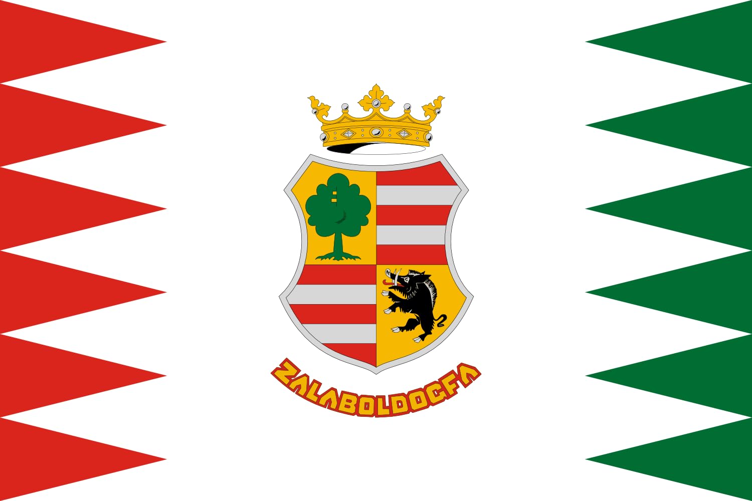 Drapeau Zalaboldogfa grand format idéal pour collectionneur héraldique européenne
