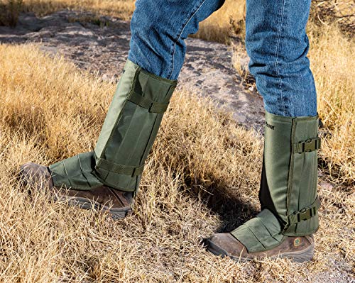 Razer Snake Gaiters for Hiking, Hunting - Snake Bite Protection Guards for Legs with Carry Bag, Heavy Duty, Adjustable Lightweight Flexible Design fits Men, Women - Lab Tested in USA (Olive Drab) - Thumbnail 4