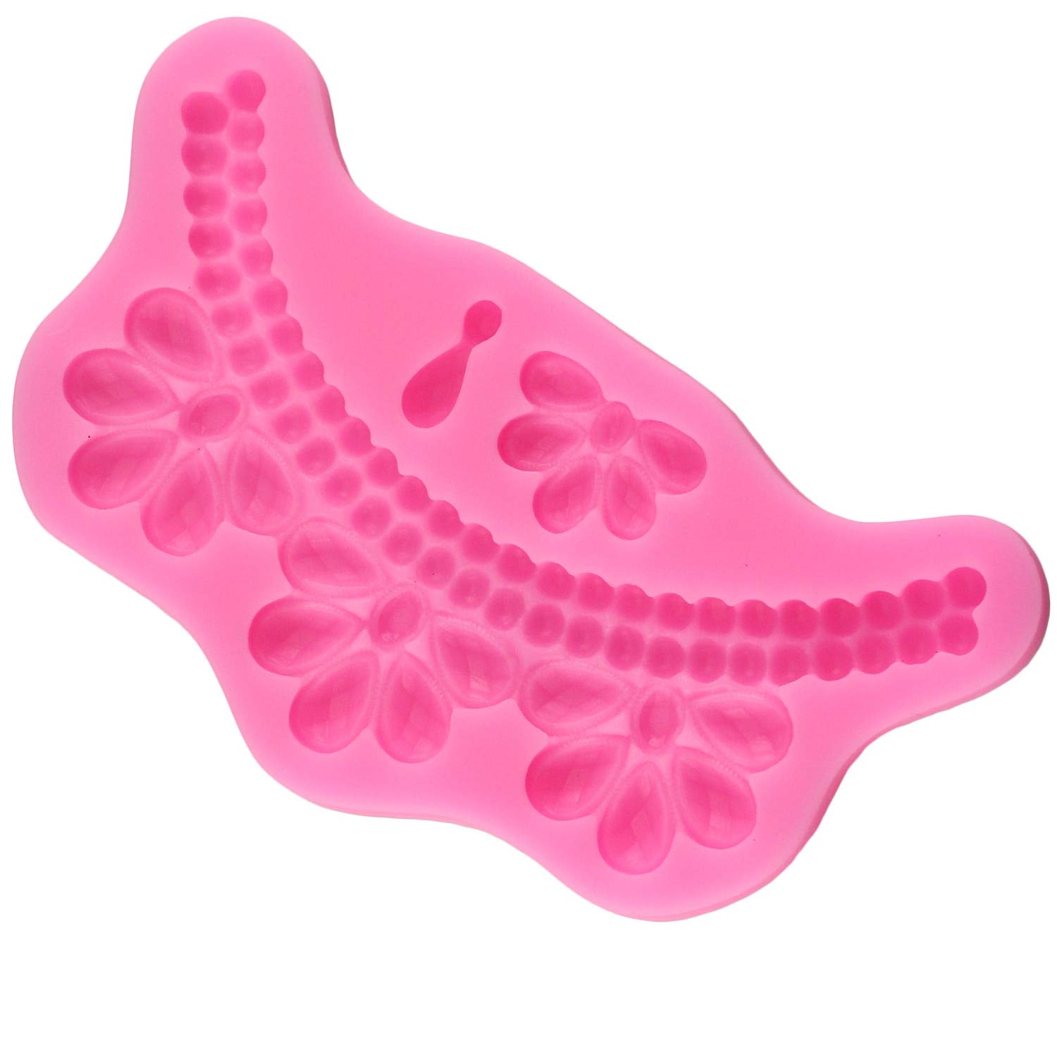 Commercio all'ingrosso 3 Dimensioni di Perle Stringa di Perline di Decorazione Della Torta Del Silicone Del Fondente di Cottura Della Muffa
