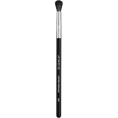 Sigma Beauty E38 Diffused Crease Brush - Blending Brush For Corner Eyelids - Eyeshadow Application and Fluffy Blending Brush - Apply Pigment and Blend Harsh Lines