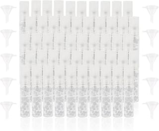 Kesell 50 Pack 5ml Glass Spray Bottles Empty Refillable Fragrance Sample Bottles Small Perfume Vials With 10 Funnels, Gray Floral Print