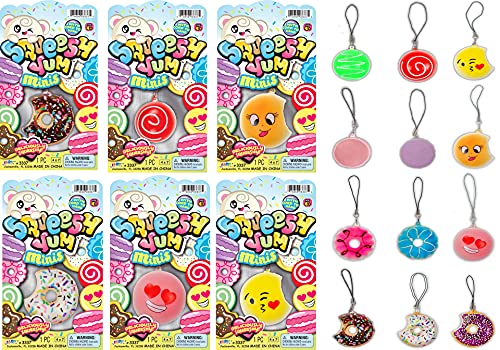 JA-RU Slow Rising Jumbo Squeesh Yum Soft Squishy Toy Fidget Toy Stress Balls Toys Play Food Pineapple Ice Cream Donut Coffee & Milkshake Stress Relief Squeeze 3337-3339