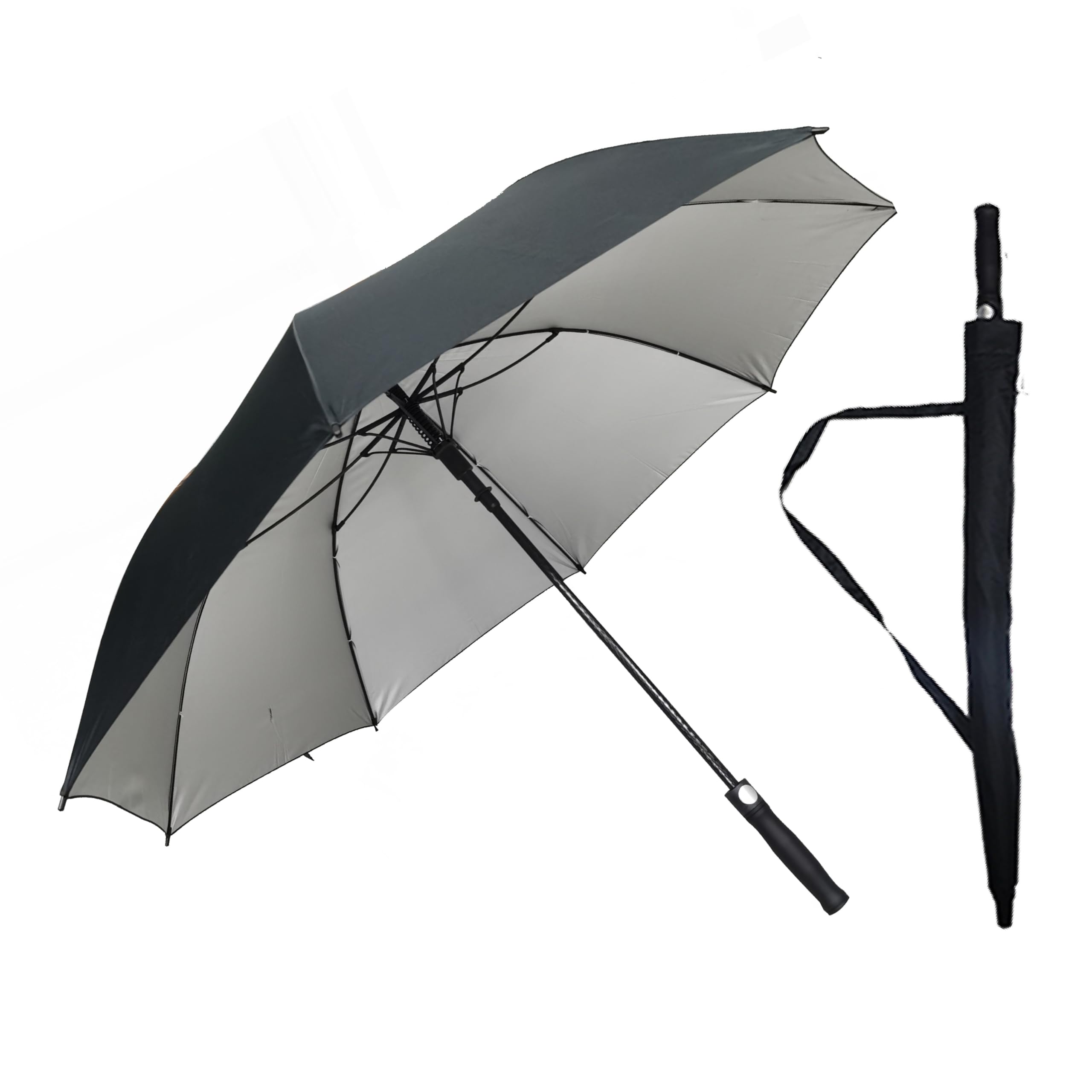 Destinio Big Umbrella - Auto Open 54 inch Umbrella for Men with UV protection - Umbrella Big Size for Rain with rain cover, 3 Fold Large Umbrella (Black, 1 unit)