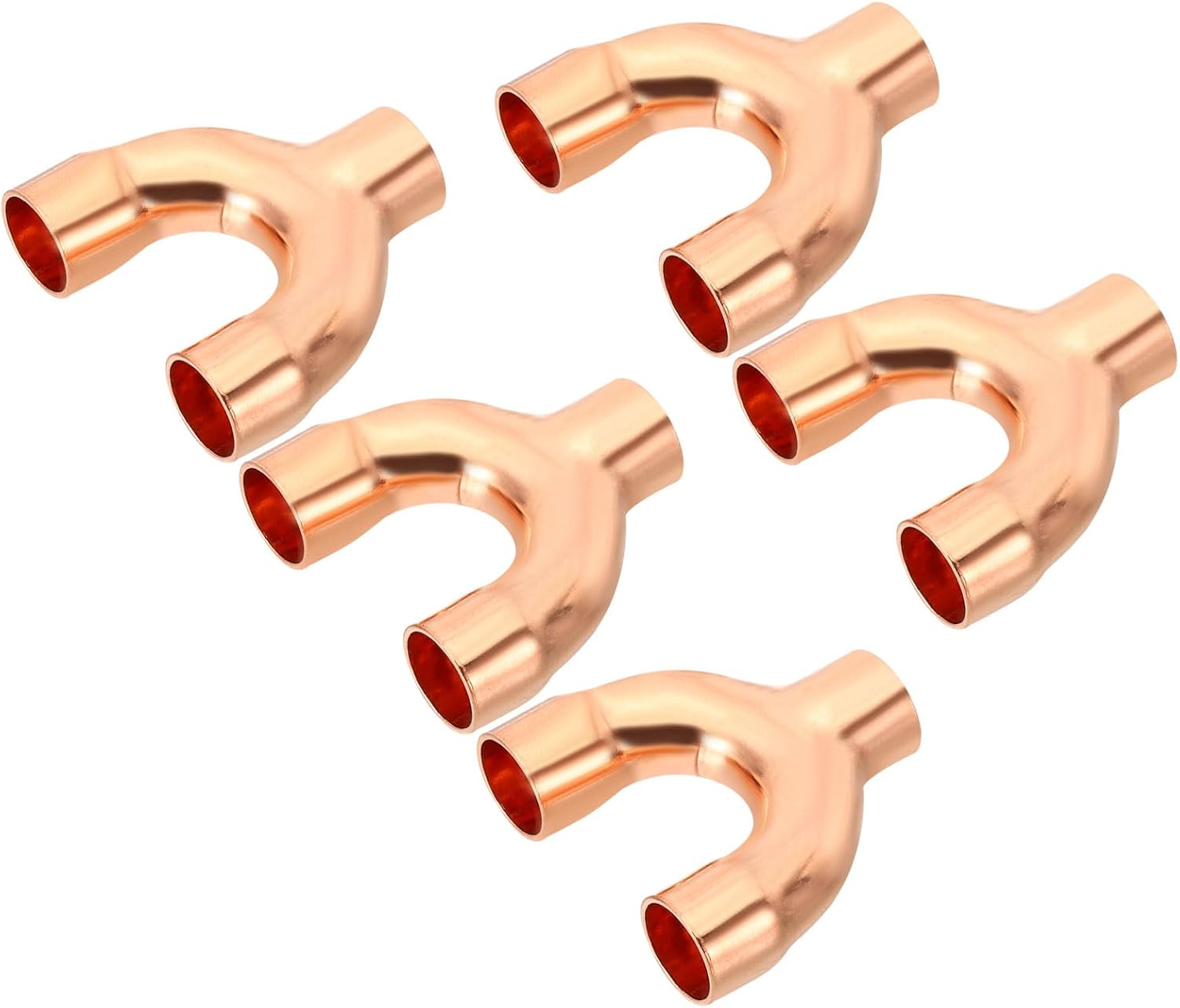 PATIKIL 1-1/8 Inch ID Copper Fitting, 3 Way Y Type 99.9% Pure Copper Pipe Fitting Welding Connection for HVAC Air Conditioning Plumbing Refrigeration Pipe