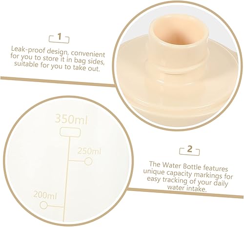 Miniatura 7 de BESPORTBLE Botella de agua portátil para exteriores, botella de agua de 32 onzas, botella de Bpa gratis con tiempos para beber, botella de agua