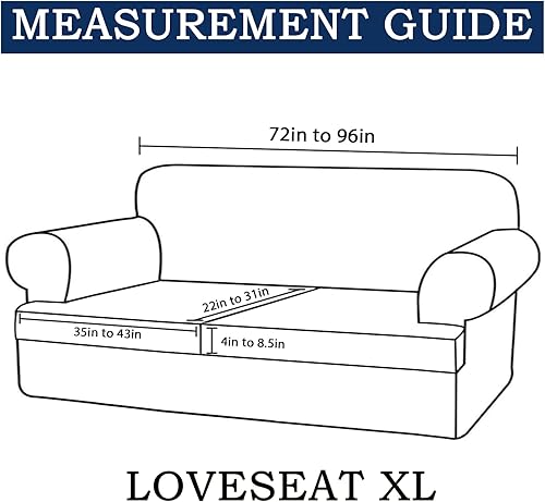Miniatura 3 de Fundas para sofá de 3 piezas con cojines en forma de T, funda gruesa para sofá, protector de muebles, fundas elásticas para sofá con cojines en